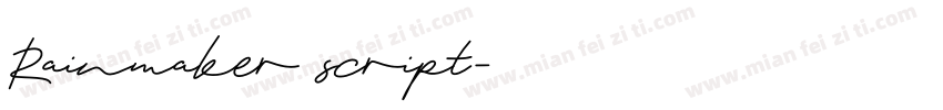 Rainmaker script字体转换